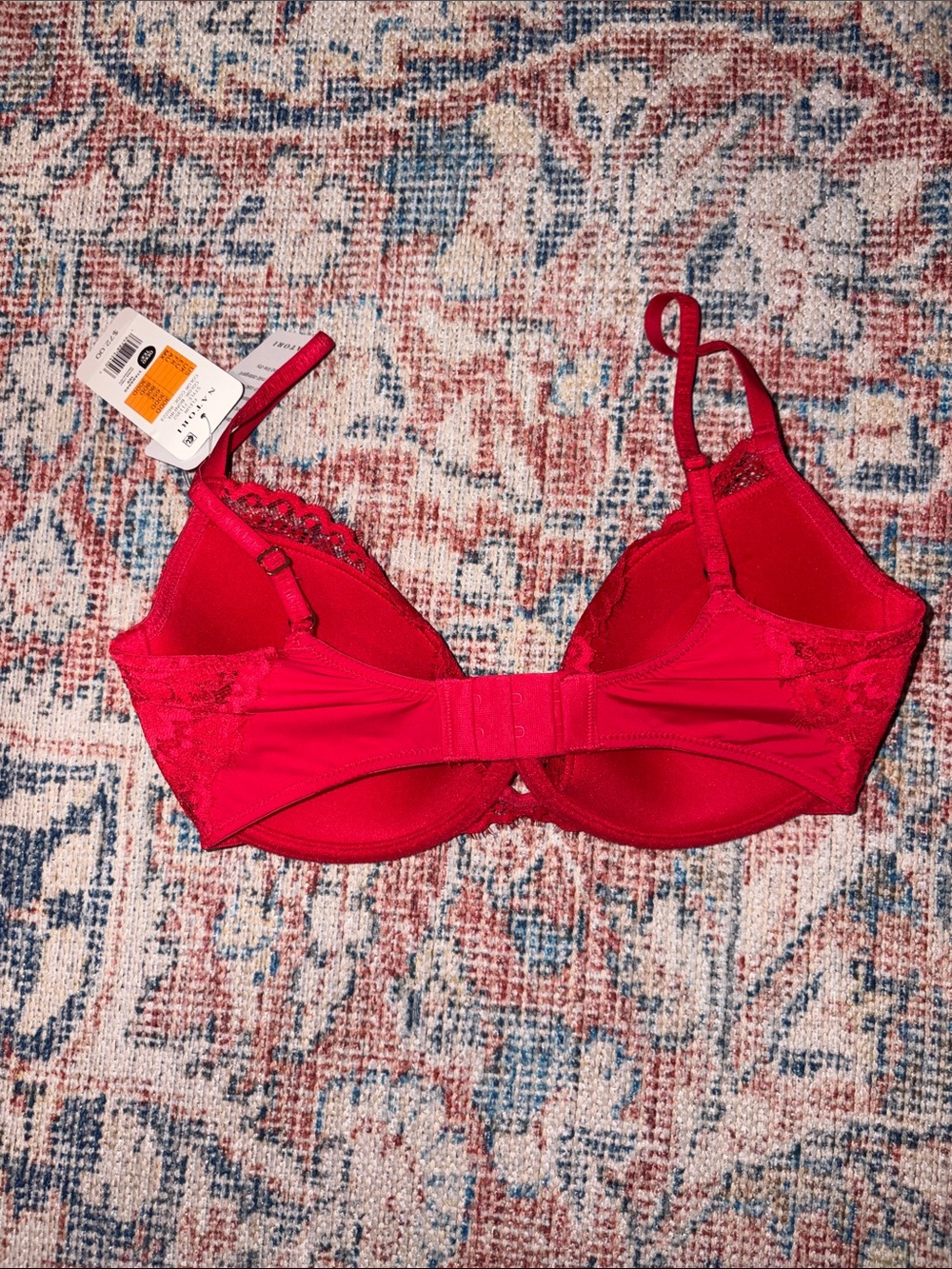 Natori Fleur Lightly Lined Underwire Bra in Bonfire Red SZ 30DD NWT - Picture 4 of 5